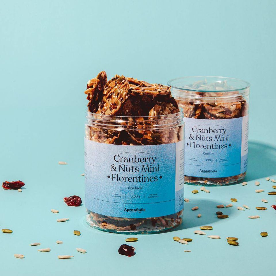 Cranberry & Nuts Mini Florentine Cookies